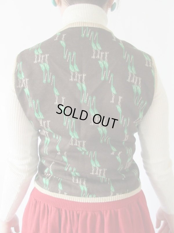 画像5: 【柄は楽しく*】Dead stock*鳥さん柄ベスト