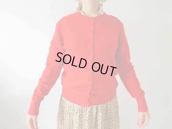 画像3: 【優しいカシミア素材*】トマトレッドのカーディガン