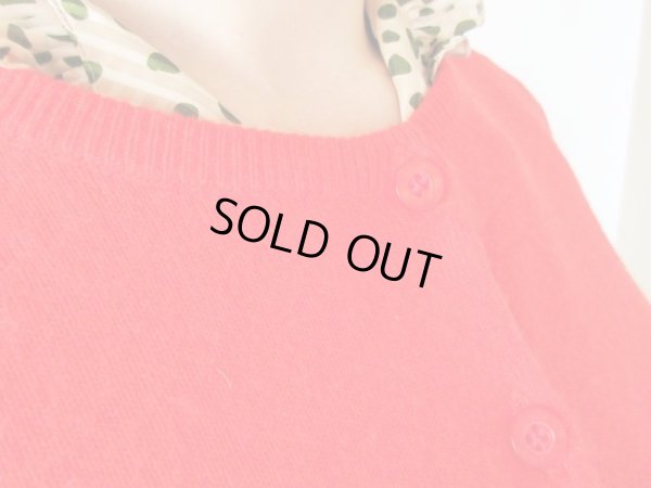 画像6: 【優しいカシミア素材*】トマトレッドのカーディガン