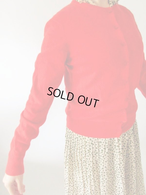 画像7: 【優しいカシミア素材*】トマトレッドのカーディガン