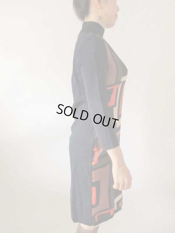 画像4: 【大人っぽくレトロを気取る*】pierre cardinのヴィンテージワンピース