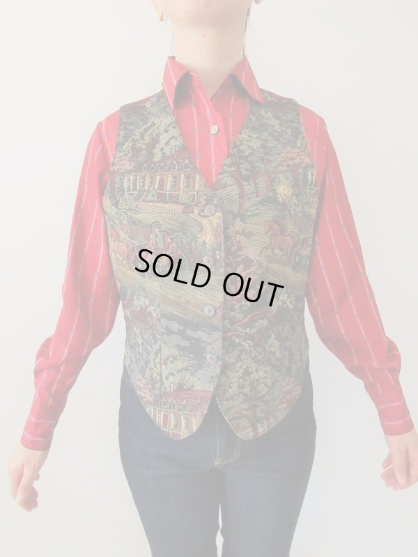 画像3: 【ゴブラン織りの美しさ*】貴婦人と馬車のベスト