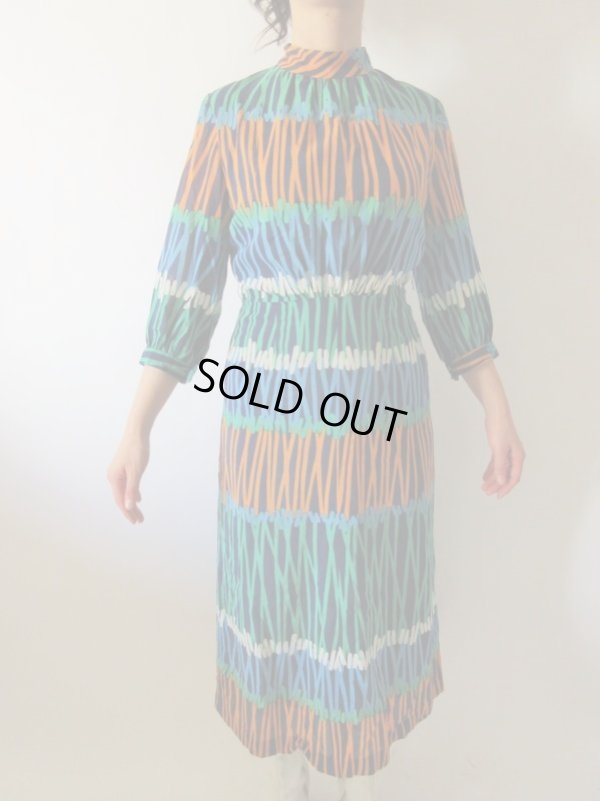 画像3: 【大胆な色使い*】カラフル配色ワンピース