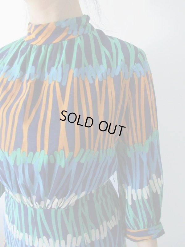 画像6: 【大胆な色使い*】カラフル配色ワンピース