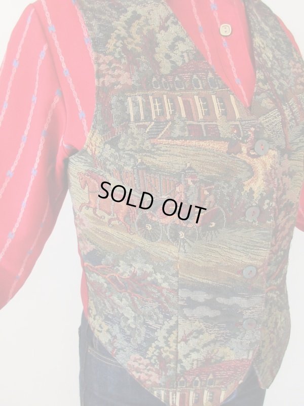 画像6: 【ゴブラン織りの美しさ*】貴婦人と馬車のベスト