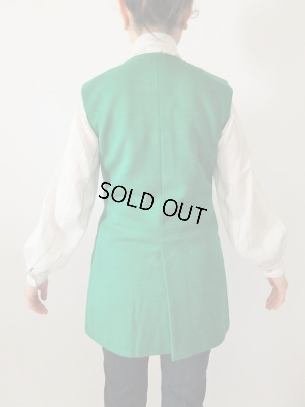 画像5: 【目に飛び込んでくるインパクト*】鮮やかグリーンのロングベスト