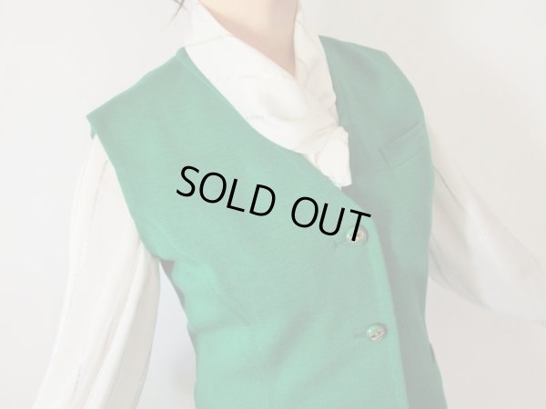 画像6: 【目に飛び込んでくるインパクト*】鮮やかグリーンのロングベスト