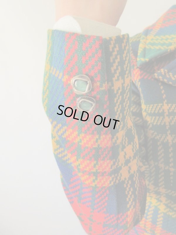 画像7: 【原色の鮮やかさに脱帽*】Dead stock*カラフルチェックのセットアップ