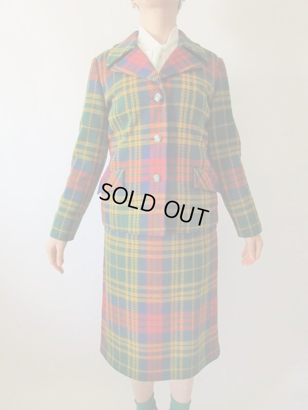 画像4: 【原色の鮮やかさに脱帽*】Dead stock*カラフルチェックのセットアップ