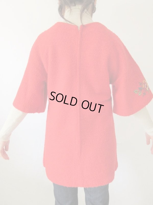 画像5: 【末広がりシルエット*】お花柄ステッチチュニック