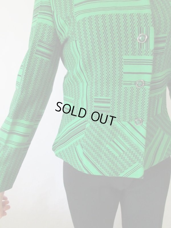 画像8: 【バッグと2点セットでお届け*】超美品*レトロモダン柄ジャケット