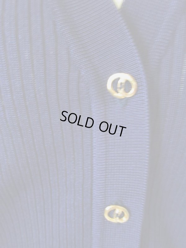 画像6: 【ゴールドボタンで大人顔*】ネイビーのアクリルベスト