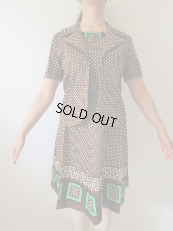 画像3: 【唯一無二のレトロ感*】水玉×スクエアーセットアップ