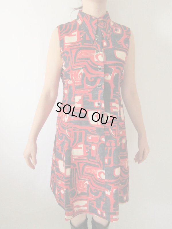 画像4: 【レトロカッコいい*】レトロデザインワンピース