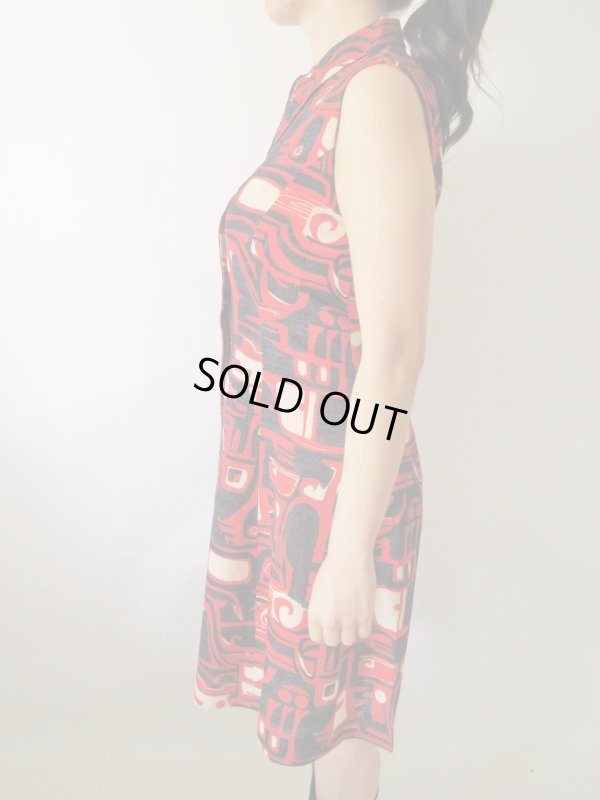 画像3: 【レトロカッコいい*】レトロデザインワンピース