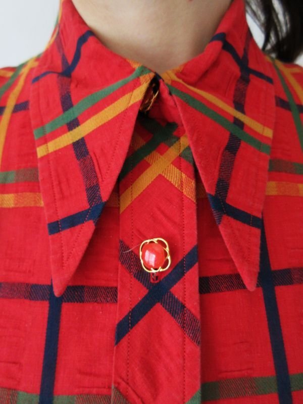 画像6: 【元気がわいてくる*】レトロチェックワンピース