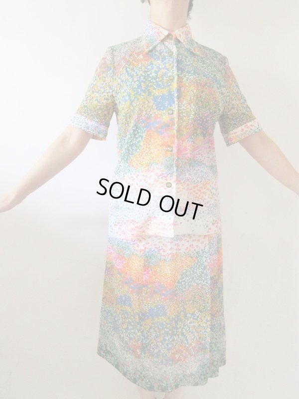 画像3: 【爽やかシアー素材*】小花柄セットアップ