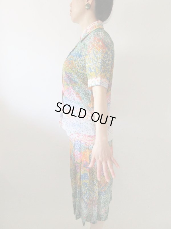 画像4: 【爽やかシアー素材*】小花柄セットアップ