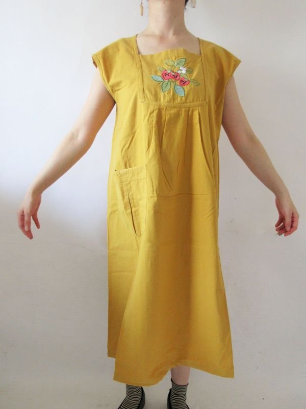 画像3: 【ゆったりsize*】イチゴ刺繍のコットンワンピース