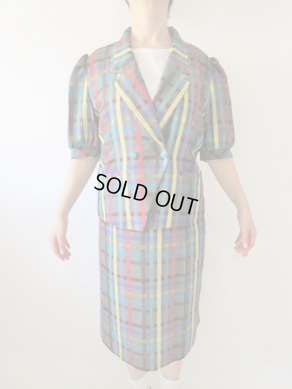 画像3: 【大人可愛いに自信アリ*】カラーチェックのセットアップ