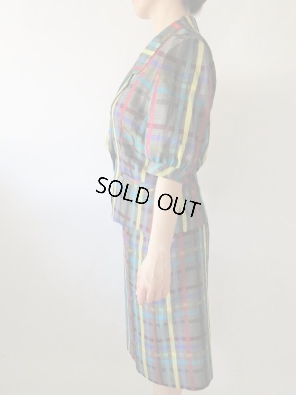 画像4: 【大人可愛いに自信アリ*】カラーチェックのセットアップ