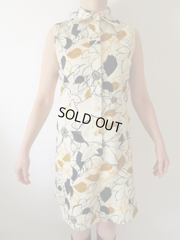 画像3: 【重ね着でロングシーズン楽しみたい*】お仕立て品*リーフ柄ワンピース