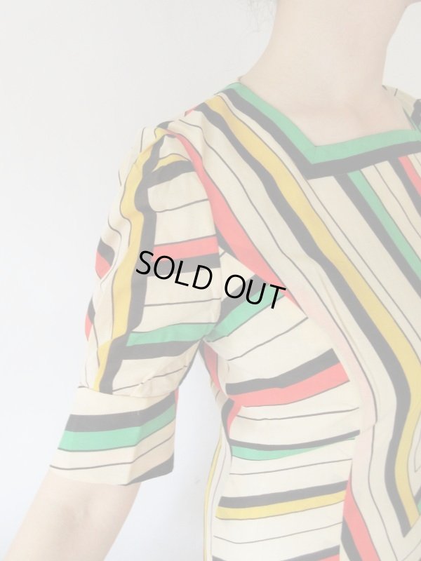 画像6: 【ムード満点に*】カラフルパフスリーブワンピース