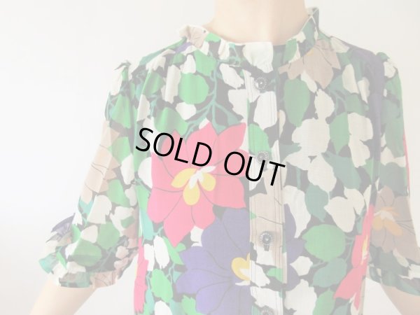 画像6: 【ゆったりサイズ*】オリエンタルフラワーワンピース