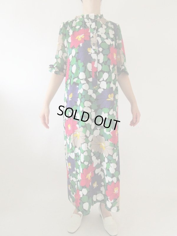 画像3: 【ゆったりサイズ*】オリエンタルフラワーワンピース