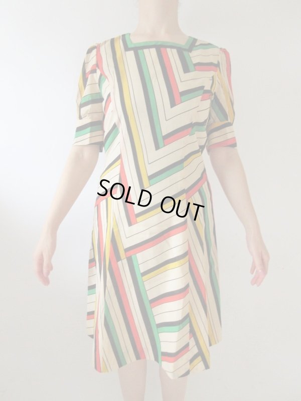 画像3: 【ムード満点に*】カラフルパフスリーブワンピース