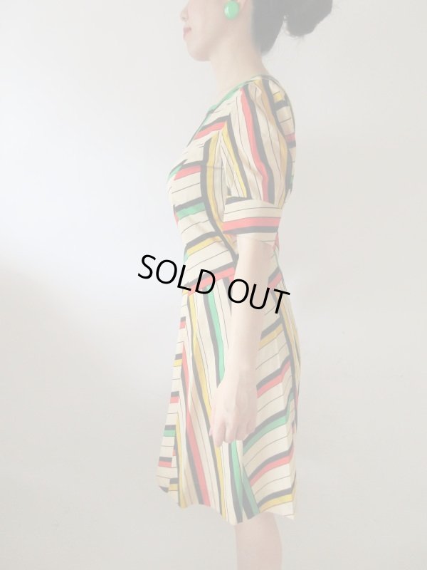 画像4: 【ムード満点に*】カラフルパフスリーブワンピース