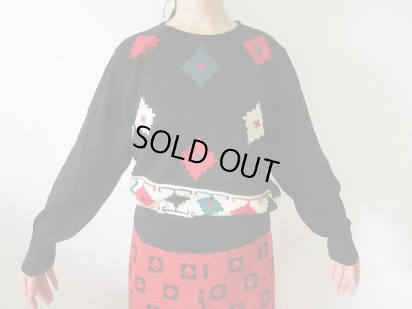 画像3: 【大人っぽレトロ*】幾何学アーガイルニット