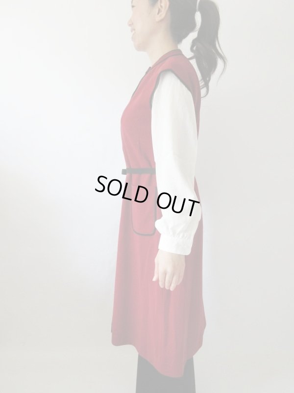 画像5: 【大人の秋冬レトロ*】Dead stock*バイカラーニットワンピース