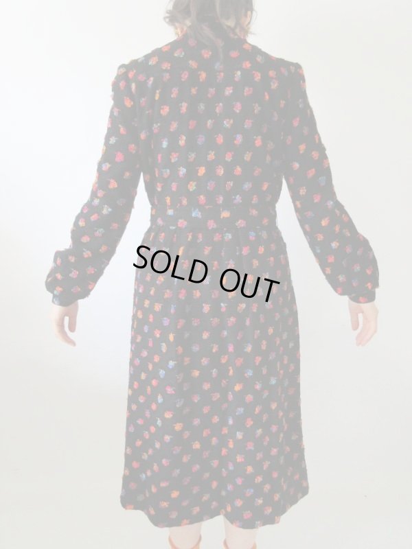 画像4: 【ネックレスと2点セットでお届け*】お仕立て品Dead stockの水玉ワンピース 