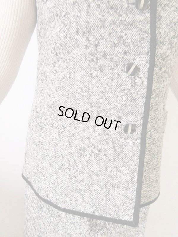 画像8: 【ブローチと2点セットでお届け*】Dead stock*モノトーンセットアップ