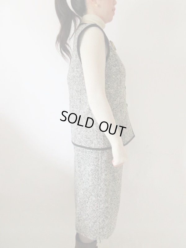 画像4: 【ブローチと2点セットでお届け*】Dead stock*モノトーンセットアップ