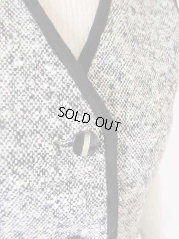 画像9: 【ブローチと2点セットでお届け*】Dead stock*モノトーンセットアップ