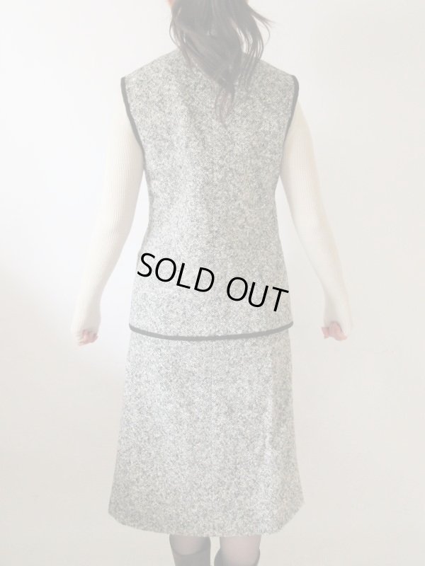 画像5: 【ブローチと2点セットでお届け*】Dead stock*モノトーンセットアップ