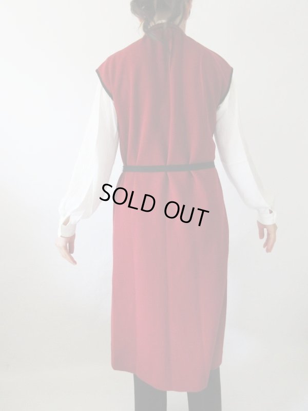 画像6: 【大人の秋冬レトロ*】Dead stock*バイカラーニットワンピース