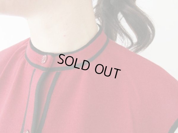 画像7: 【大人の秋冬レトロ*】Dead stock*バイカラーニットワンピース