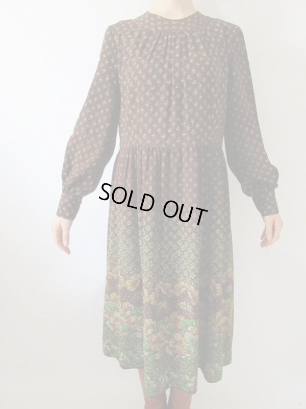 画像3: 【スカーフと2点セットでお届け*】Dead stock*フラワーデザインワンピース 