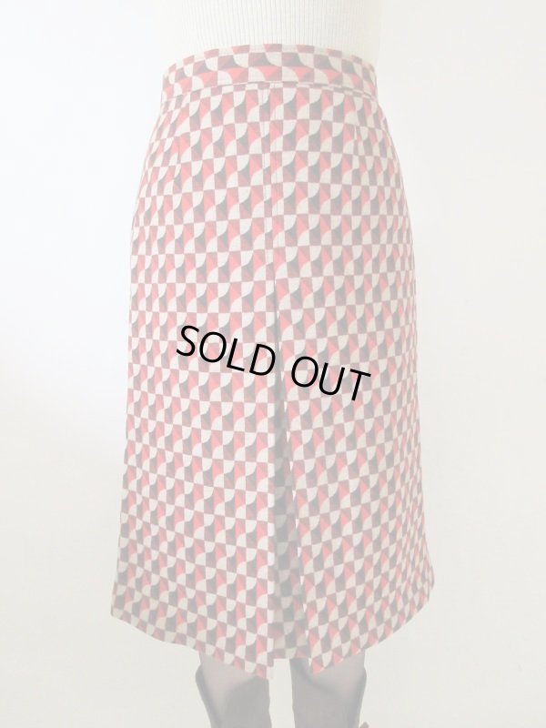 画像3: 【幾何学柄にキュンときたら*】レトロ配色スカート