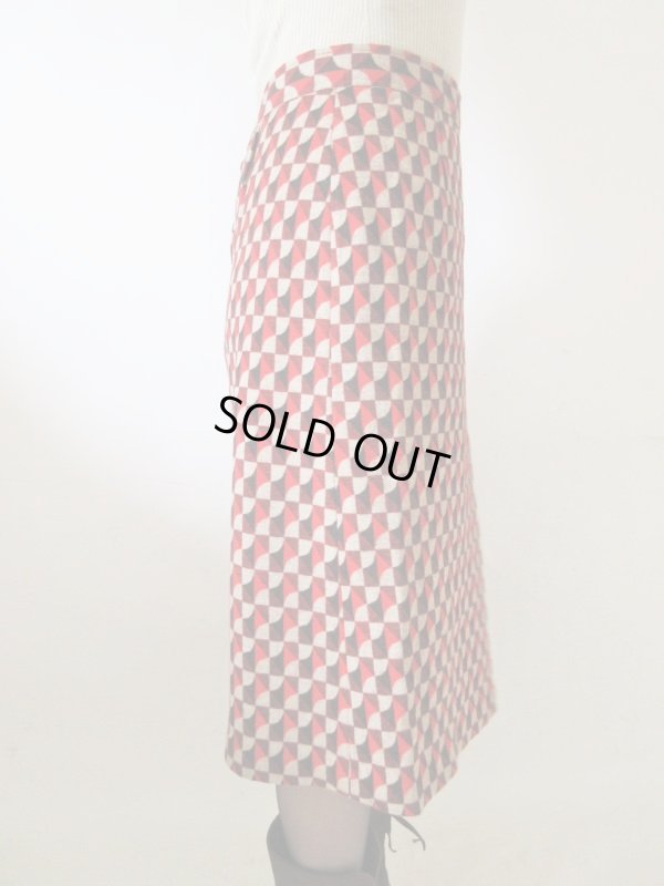 画像4: 【幾何学柄にキュンときたら*】レトロ配色スカート