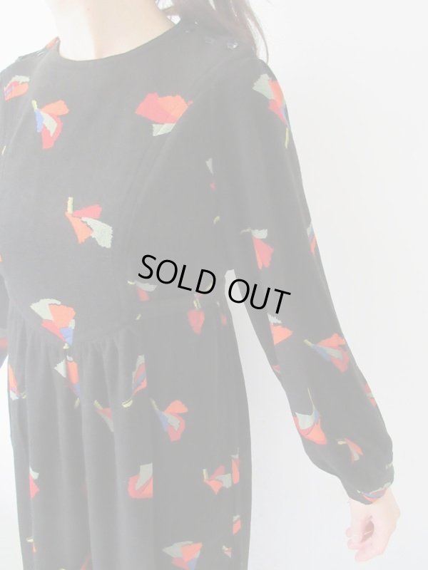 画像8: 【イヤリングと2点セットでお届け*】ゆったり*１点モノのマキシ丈ワンピース