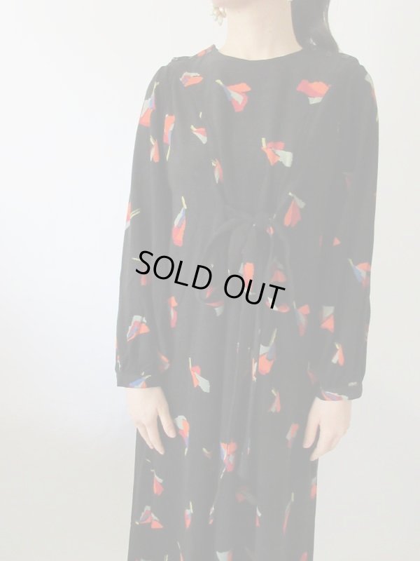 画像11: 【イヤリングと2点セットでお届け*】ゆったり*１点モノのマキシ丈ワンピース