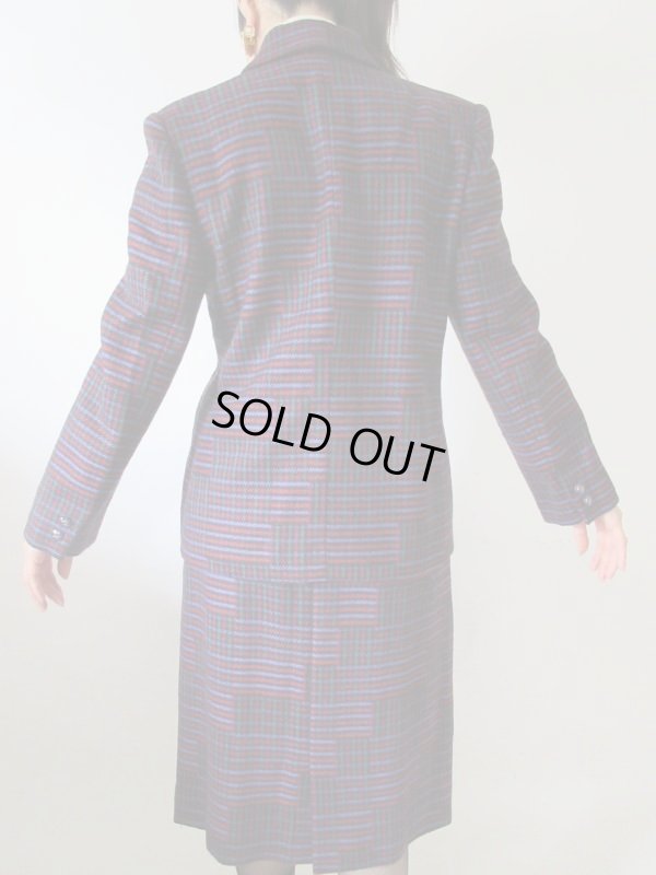 画像5: 【イヤリングと2点セットでお届け*】超美品*大人チェックのお仕立て品セットアップ