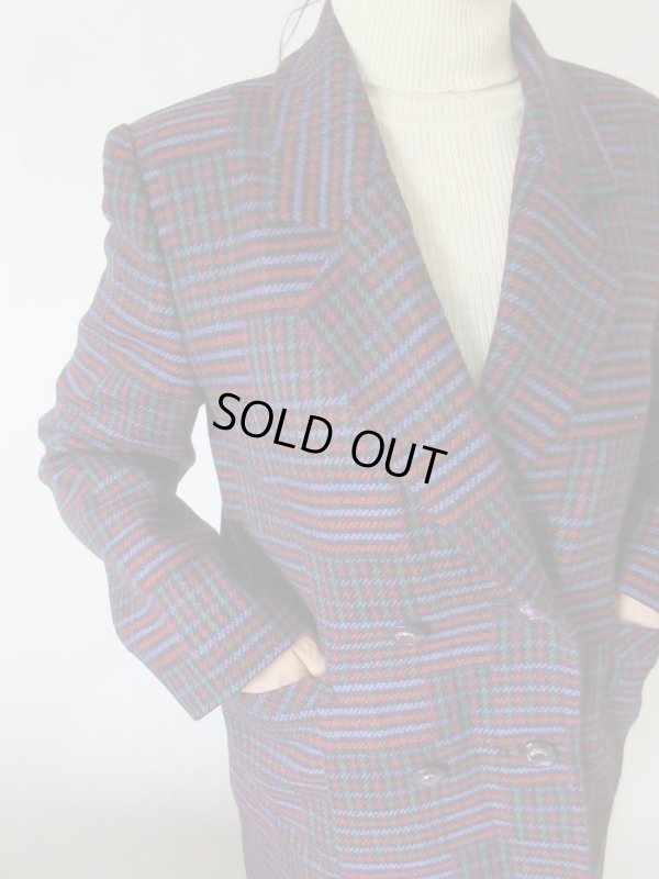 画像7: 【イヤリングと2点セットでお届け*】超美品*大人チェックのお仕立て品セットアップ