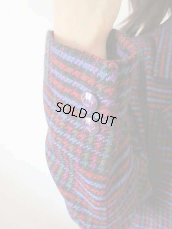 画像8: 【イヤリングと2点セットでお届け*】超美品*大人チェックのお仕立て品セットアップ