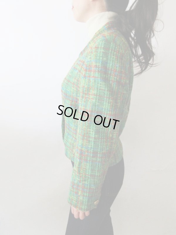 画像11: 【イヤリングと2点セットでお届け*】鮮やかツイードジャケット