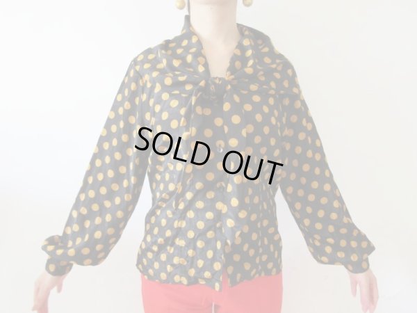 画像3: 【イヤリングと2点セットでお届け*】個性襟の水玉ブラウス